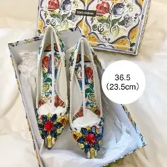 大幅お値下げ★DOLCEu0026GABBANA マヨリカ ビジュー付き パンプス