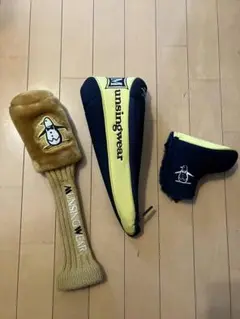 unsingwear ヘッドカバー 3個セット ネイビー/イエロー