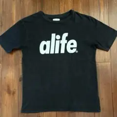 ALIFE ブラック Tシャツ ロゴプリント