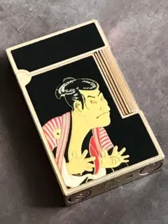 デュポン ガスライター ブラックANDゴールド ライン2
