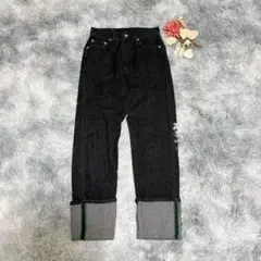 BONLECILL ボンルシール（M）カラーステッチロールアップデニムパンツ