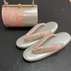お振袖などに 草履バッグセット フリーサイズ