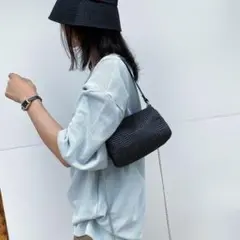 ミニバッグ 2way ハンドバッグ スタッズ ブラック ショルダーバッグ