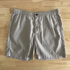 H&M エイチアンドエム　リネンブレンド　ショートパンツ　グレー　M