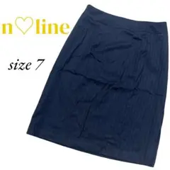 n♡line ストライプ タイトスカート サイズ7