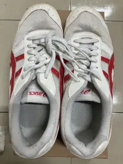 ASICS バレーボールシューズ ホワイト/レッドANG570 サイズ27.5
