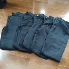 【作業用】【まとめ売り】ユニクロジーンズ黒パンツ 28サイズ　5本　レディース