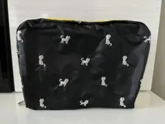 レスポートサック　 刺繍　猫柄 　ビッグポーチ