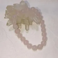 天然石 紅水晶ローズクォーツのブレスレット