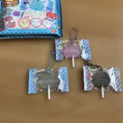 ちいかわ　キャンディチャームグミ3個セット　古本屋、モモンガ、らっこ