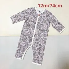 PETITBATEAU プチバトー　花柄プリント足なしロンパース12m/74cm