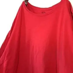 フルーツオブザルーム プレーン 無地 Tシャツ 2XL レッド 赤 古着