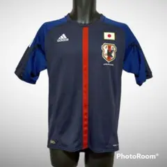 2041【adidas】サッカー日本代表レプリカ半袖ジャージーユニフォーム(M)
