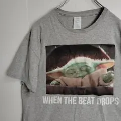 スターウォーズ マンダロリアン 半袖シャツ Tシャツ ベビーヨーダ グレー