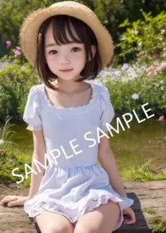 AI 美女ポスター　A４サイズ　2枚セット　写真印画紙　ロリ　17