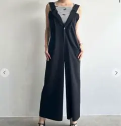 美品　ココディール バックリブサロペット　ブラック　S 完売品