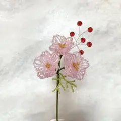 ビーズフラワー 一輪挿し ブーケ