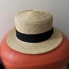 SASHIKI Raffia Canotier 麦わら帽子