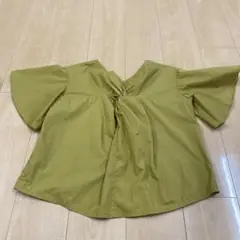 earth music&ecology 半袖ブラウス F マスタード