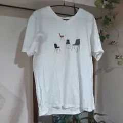 ☆美品☆Paul Smith Tシャツ　Vネック Lサイズ 椅子デザイン