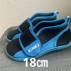 IGNIO　マリンシューズ　18cm　黒&青