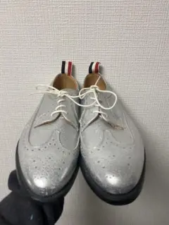 トムブラウン THOM BROWNEシルバー ウィングチップ 革靴