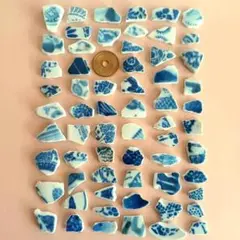 シー陶器2015 ☆極小〜小　藍色☆　アート　金継ぎ