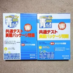 【新品】駿台 共通テスト実践パッケージ問題 青パック 2024,2025セット