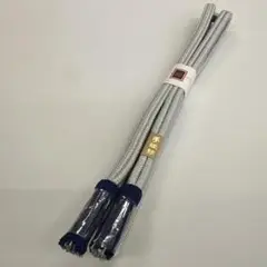 新品 正絹 帯締め 冠組 冠 ゆるぎ 手組み 撚り房 グレー