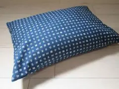 枕 そばがら枕 まくら 和柄 文字 ブルー