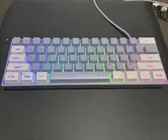 光るゲーミングキーボード コンパクト60％ 配列 RGB 箱なし