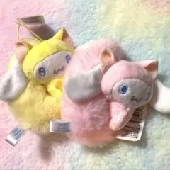 シナモロールにゃんにゃんしっぽマスコット２個セット