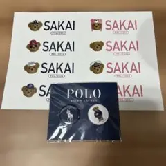 新品 Polo Ralph Lauren ピンバッジ 2個セット ステッカー付