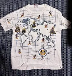 Disney ミッキー 地図デザイン Tシャツ ビンテージ 古着