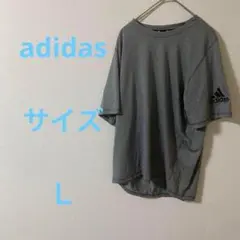 adidas アディダス グレー Tシャツ トレーニング ランニング Ｌサイズ
