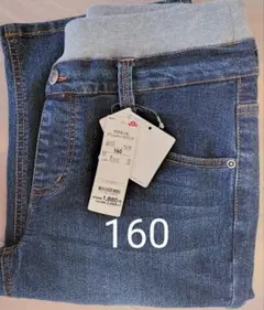 新品タグ付　TOPVALU　トップバリュ　のびるっちデニムハーフパンツ　160