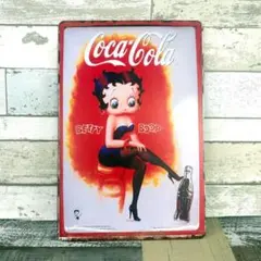 ブリキ看板☆ ベティ コーラ レトロ コーラ瓶 465