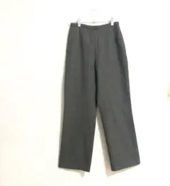 HANAE MORI スラックス　ワイドパンツ　グレー　裏地ありb841