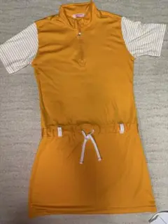 ROCKY&HOPPER オレンジ ストライプ 半袖 ワンピース