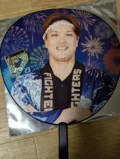 日本ハムファイターズ超夏男 ジャンボうちわ＆デザインステッカー 伏見寅威 選手