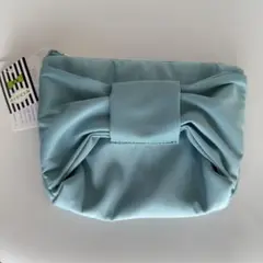 PICCINリボン ポーチ 水色 ブルー