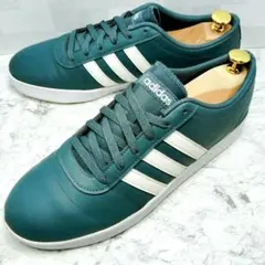 adidas ダークグリーン レザー スニーカー PGD789006 28cm◆