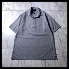 00s OLD GAP ボックス プルオーバー BD シャツ 無地 半袖 M
