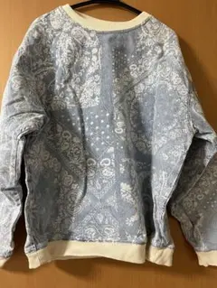 バンダナ柄 コットン混紡スウェット