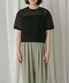 Bou Jeloud オーガンジー刺繍ブラウス　トップス　シアー