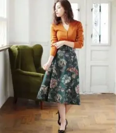 ANAYI 花柄スカート 36