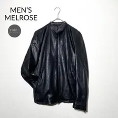 メンズメルローズ 羊革 シープナッパレザー シングルライダース サイズ3