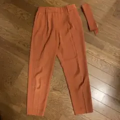 【美品】PLST キャメルスラックス ベルト付き