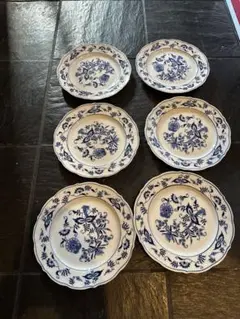 送料込　ブルーダニューブ ブルーオニオン プレート6枚セット
