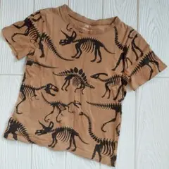 ⭐わけあり⭐H&M 恐竜プリント Tシャツ 半袖 ベージュ 100cm